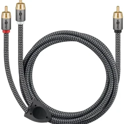 Câble audio 1 RCA mâle - 2 RCA mâles 5 m GOOBAY