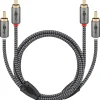 Câble audio 2 RCA mâles gold 1 mètre GOOBAY