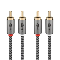 Câble audio 2 RCA mâles gold 3 mètres GOOBAY