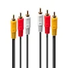 Câble audio vidéo 3 x RCA 10 mètres LINDY