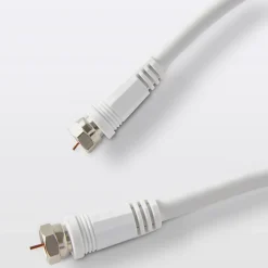 Câble coaxial 3C2V ø9.52 mm Mâle / Mâle blanc, 1.5 m