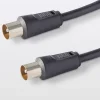 Câble coaxial 3C2V ø9.52 mm Mâle / Mâle noir, 0.75 m