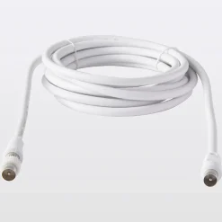 Câble coaxial Mâle / Femelle + adaptateur Mâle / Mâle blanc Blyss, 3 m