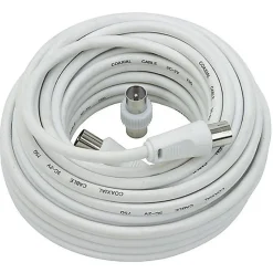 Câble coaxial Tv 10 Mètres + adaptateur