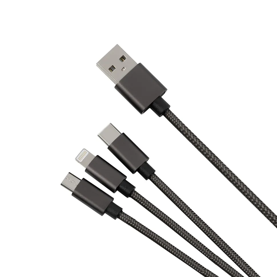 Câble 3 en 1 Lightning/Micro/USB-C GAO