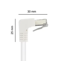 Câble Ethernet RJ45 CAT 6a mâle/mâle coudé - FTP 3 m - Metronic 395527