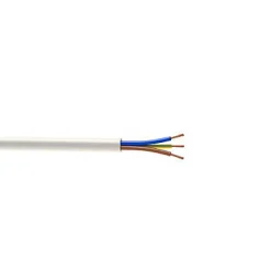 Câble électrique flexible H03VVF 3x0,75 mm² Blanc - 5 m