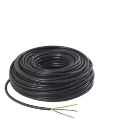 Câble électrique flexible H05VVF 3x1,5 mm² Noir - 50 m
