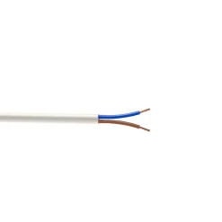 Câble électrique flexible H05VVF 2x1,5 mm² Blanc - 25 m