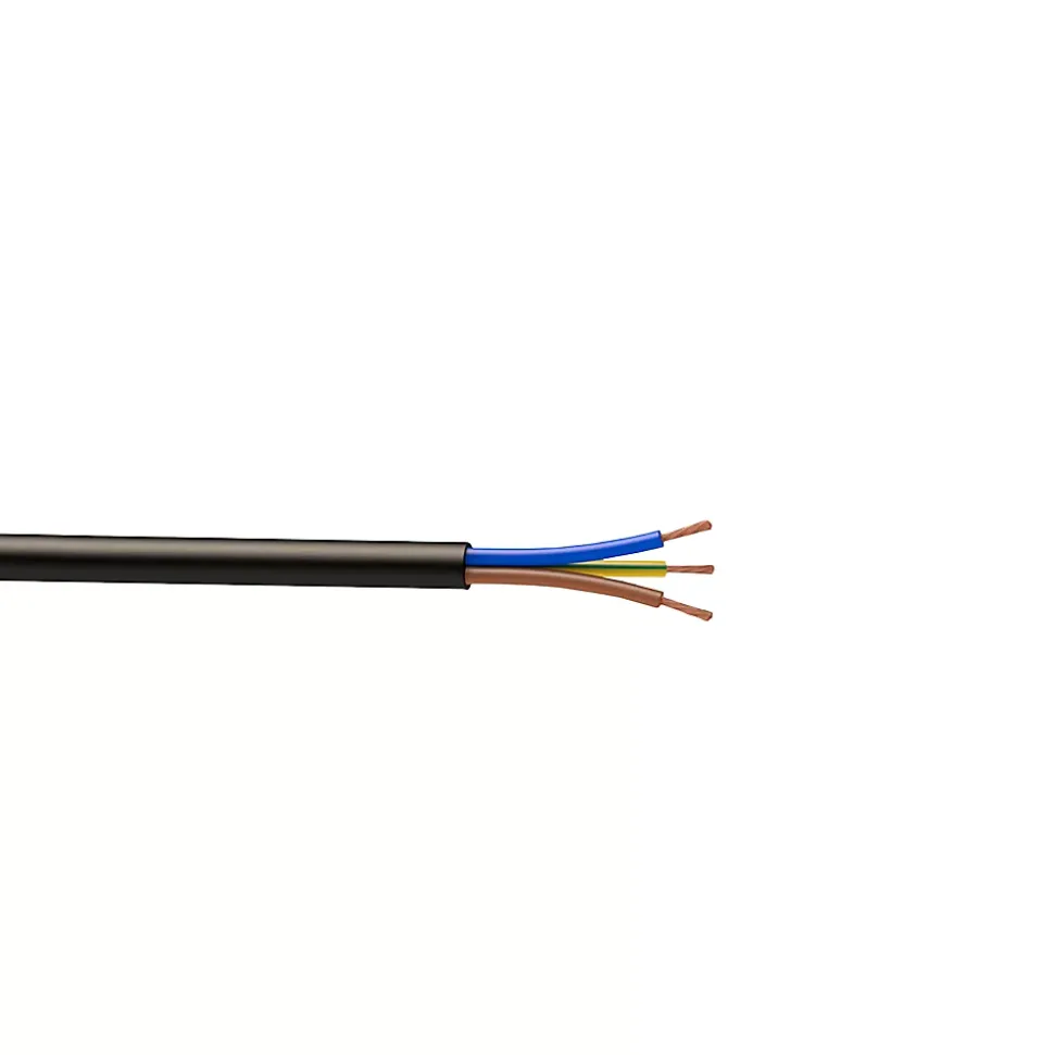 Câble électrique flexible H05VVF 3x1,5 mm² Noir - 5 m