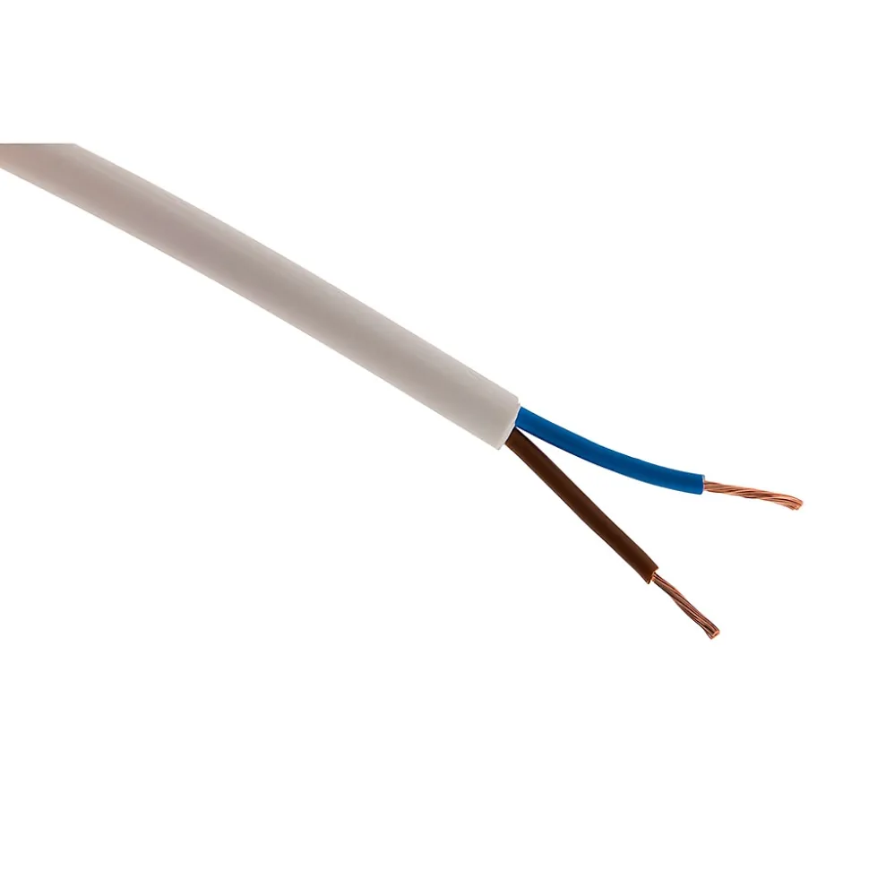 Câble électrique H05VV-F 2x1,5mm² blanc - 10m - Zenitech