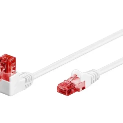 Câble RJ45 Cat6 coudé blanc 3 mètres GOOBAY