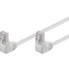 Câble RJ45 Cat5e coudé blindé blanc 50cm GOOBAY