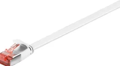 Câble RJ45 Cat6 plat blanc 50cm GOOBAY