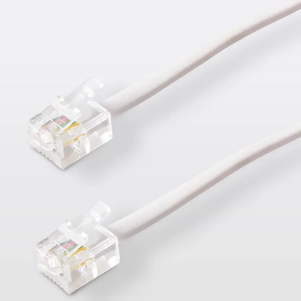 Câble RJ11 Mâle / Mâle blanc Blyss, 2 m
