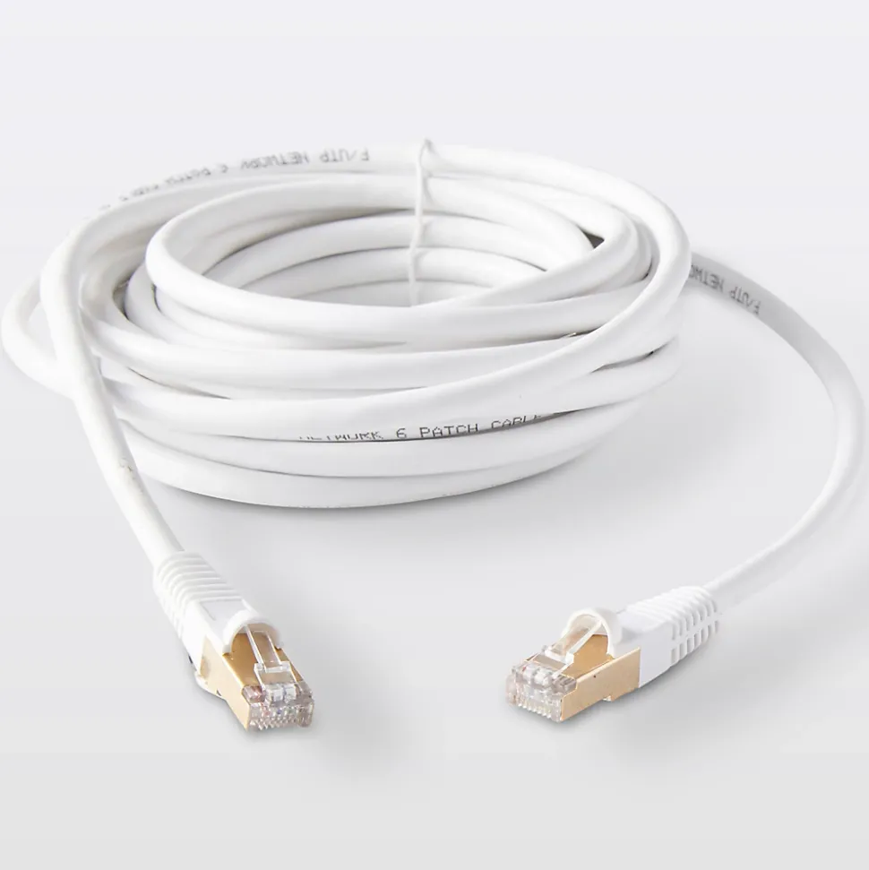 Câble RJ45 Mâle / Mâle Catégorie 6E blanc Blyss, 5 m