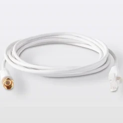 Câble RJ45 type F Mâle / Mâle blanc Blyss Or, 1.5 m