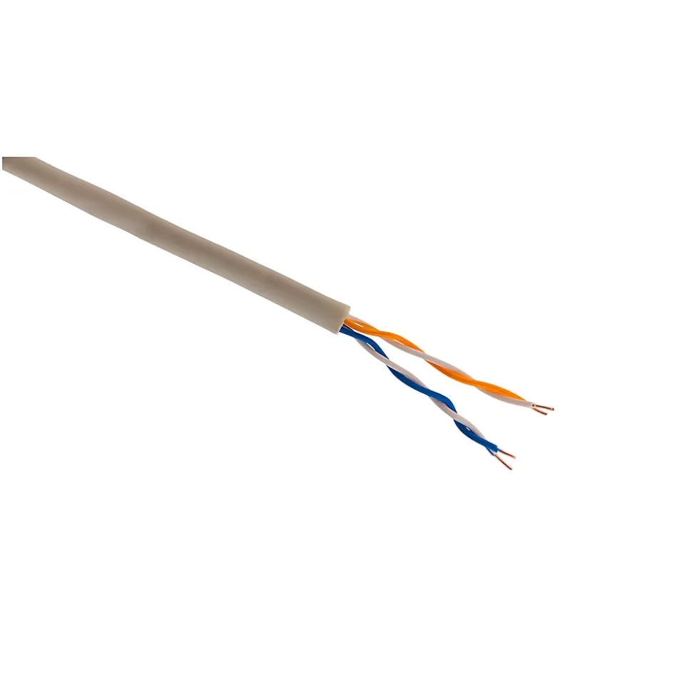 Câble téléphone 2 paires 0,6mm² ivoire 5m Zenitech