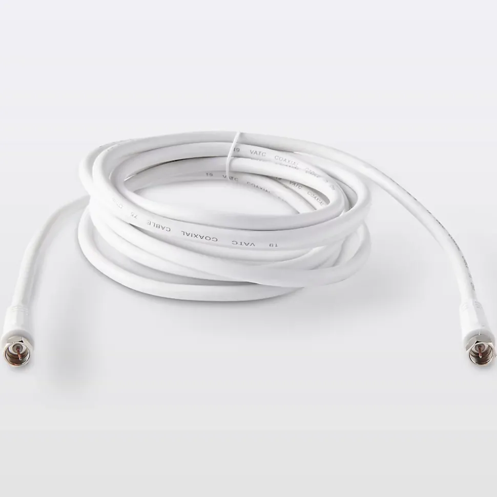 Câble type F 3C2V Mâle / Mâle blanc Blyss, 3 m