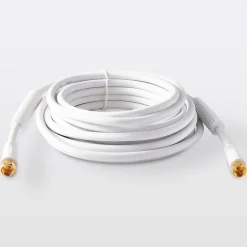 Câble type F Mâle / Mâle blanc Blyss Doré, 5 m