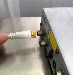 Câble Type F Mâle / Mâle blanc, Doré Blyss, 1.5 m
