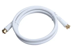 Câble Type F Mâle / Mâle blanc, Doré Blyss, 1.5 m