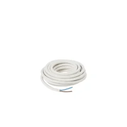 Câble 2X1,5 mm² H05VVF blanc couronne 5m