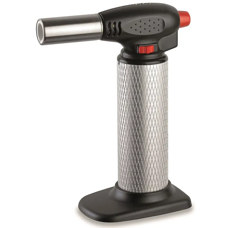 Chalumeau de cuisine Professionnel à gaz Torche gaz rechargeable Utilisation 360 degrés Allumage piezo KEMPER