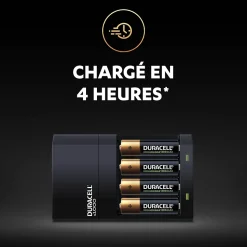 Chargeur de pile Duracell AA / AAA + 4 piles (2xAA + 2xAAA)