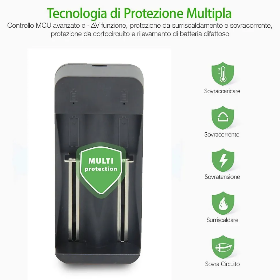 Chargeur rapide à 2 canaux pour batteries lithium-ion