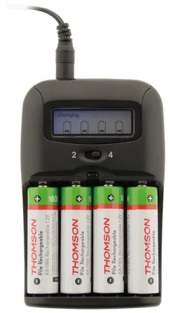 Chargeur à rechargement rapide pour piles AA et AAA (fournies) - Thomson