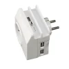Chargeur universel 2 USB 1 prise 2 ports + Terre 16A Enexo