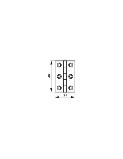 Charnière de porte de meuble / porte légère, 40x25mm, inox 309 - THIRARD