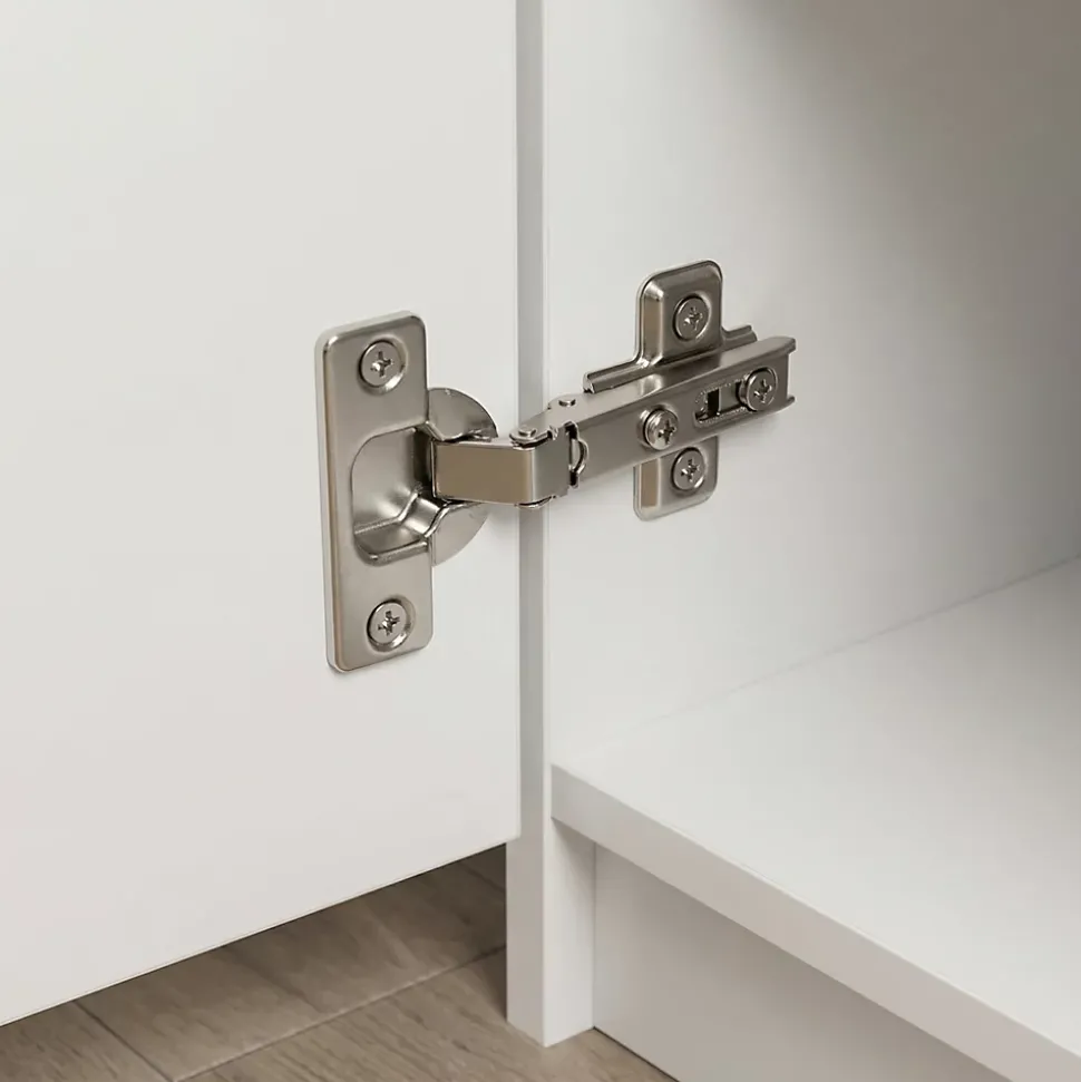 Charnière invisible key hole acier nickelé pour porte à demi-recouvrement Diall Ø26 mm 92°, lot de 2