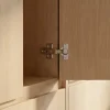 Charnière invisible tourillon acier nickelé pour porte à demi-recouvrement Diall Ø35 mm 110°, lot de 2