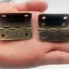 2 charnières décoratives pliantes pour portes, armoires, meubles et bijoux vintage