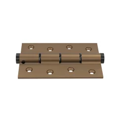 Charnière simple action à ressort, 120X40 mm, en aluminium anodisée bronze, pour porte de 40 mm