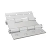 Charnière va et vient à ressort, 120X40 mm, en aluminium anodisée argent, pour porte de 40 mm.