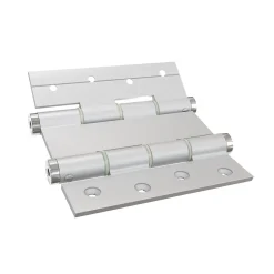 Charnière va et vient à ressort, 120X40 mm, en aluminium anodisée argent, pour porte de 40 mm.