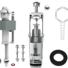 Chasse d'eau + robinet flotteur bas Flomasta, double bouton poussoir + étrier
