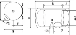 Chauffe eau électrique Blindé Horizontal Mural Initio Ariston 150 L