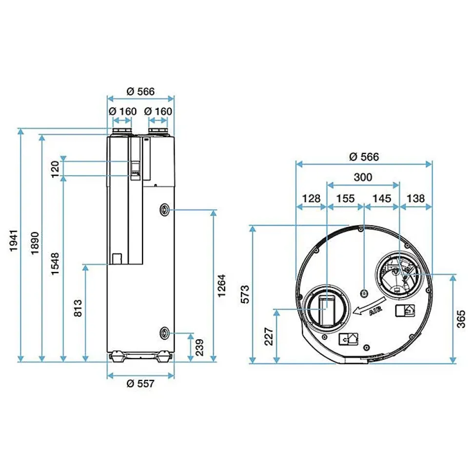 Chauffe-eau Thermodynamique T.Flow Hygro+