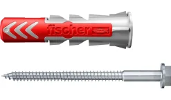 Cheville bi-matière avec vis Fischer DuoPower pour matériaux de construction 10x50 mm, 4 pièces