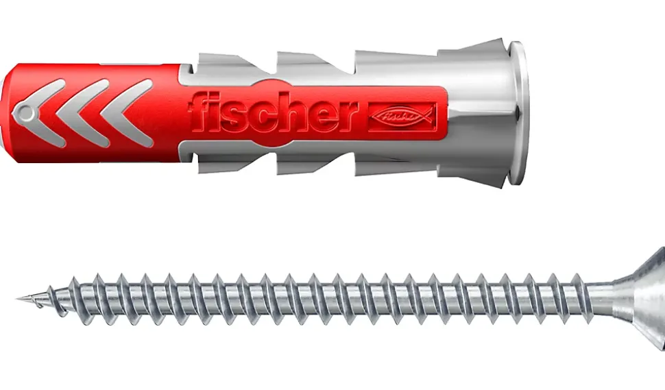 Cheville bi-matière avec vis Fischer DuoPower pour matériaux de construction 8x40 mm, 8 pièces