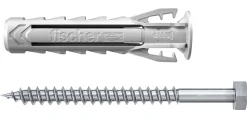 Cheville nylon pour matériaux pleins Fischer SX PLUS 10x50 mm, 5 pièces