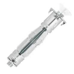12 chevilles corps creux acier zingué Spyder M5 13mm + vis tête fraisée blanche