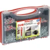 Chevilles multimateriaux Duopower + vis assortiment, 140 pièces