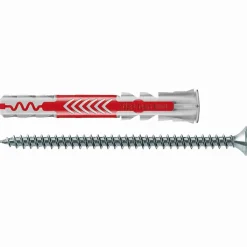 Cheville tous matériaux DuoPower FISCHER 8x65 + vis PZ2 - Boîte de 25 - 538246
