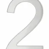 Chiffre 2 adhésif, inox, H.76mm - THIRARD