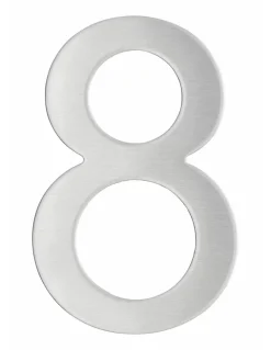 Chiffre 0 adhésif, inox, H.76mm - THIRARD